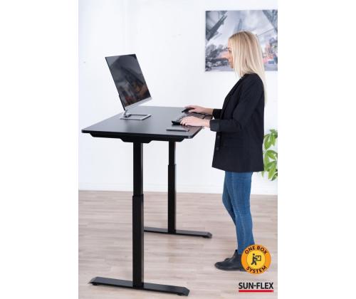Säädettävä työpöytä SUN-FLEX EasyDesk 1200x600x15mm 1-moottori musta