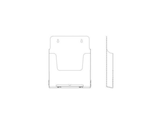 Mainosalusta seinällä A4, 1 läpinäkyvä tasku
