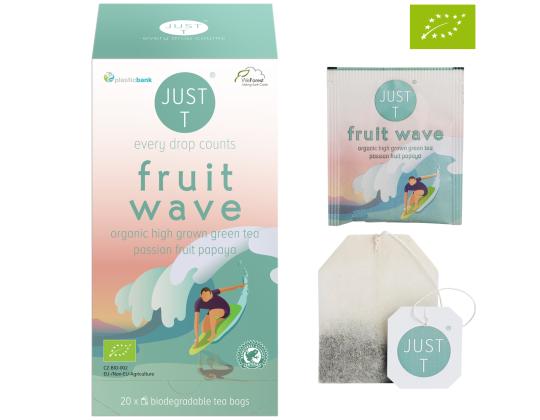 Vihreä tee JUST T Fruit Wave Bio intohimolla ja papaijalla 20 kpl