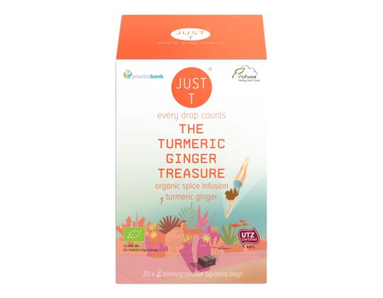 Vihreä tee JUST T The Tumeric Ginger Treasure Bio kurkumalla ja inkiväärillä 20 kpl