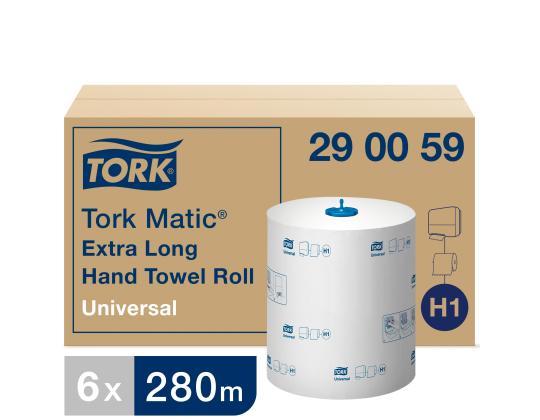 Käsipaperirulla 1-kerroksinen TORK Matic Extra Long Universal H1 21cm, 280m