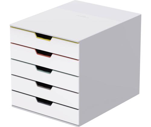 Laatikosto DURABLE 280x292x356mm 5-laatikkoa valkoinen