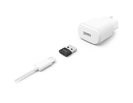 HAMA USB-sovitin, USB-C-liitäntä, USB-A-liitin, musta - Adapteri