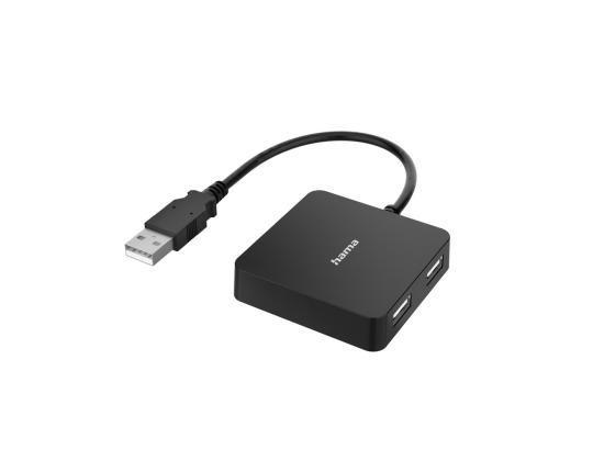 HAMA USB Hub, 4 liitäntää, USB 2.0, musta - USB-keskitin