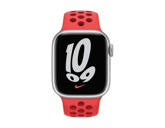 APPLE Watch 45mm, Nike Sport Band, punainen - Vahetusrihm