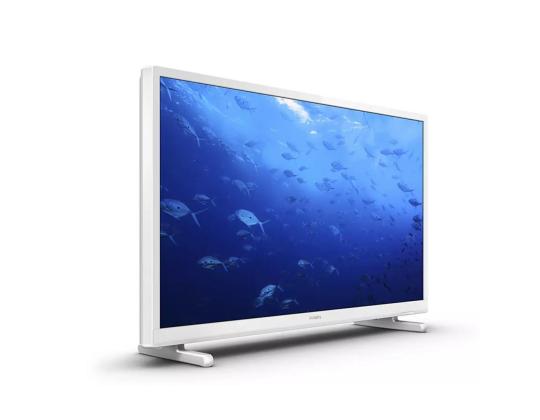 TV PHILIPS 24", LED LCD, HD, jalat reunoilla, valkoinen