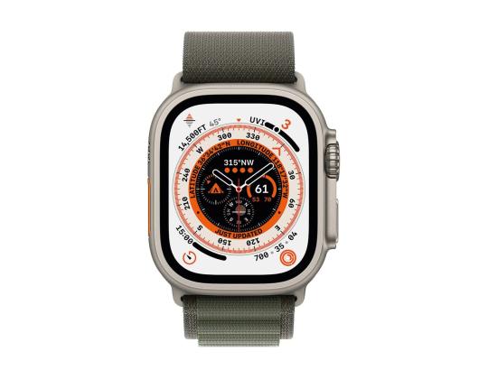 APPLE Watch 49mm, Alpine Loop, Pieni, tummanvihreä - Vaihtohihna