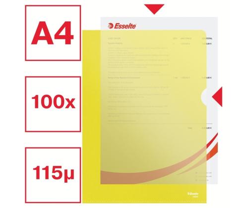 Muovitasku A4 (L) 100 mic Esselte 100 kpl paketissa