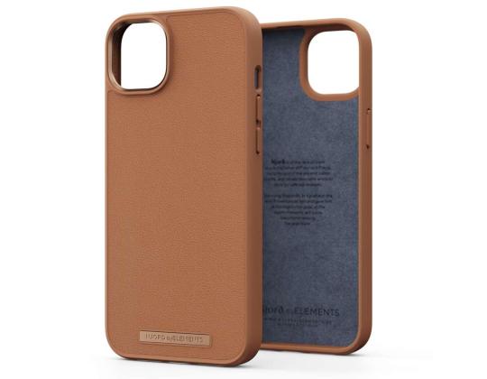 Njord byElements Genuine Leather, iPhone 14 Plus, ruskea - Nahkakotelo