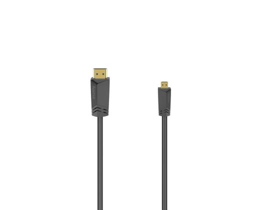 HAMA High Speed ​​​​​​HDMI 2.0b - HDMI micro, 1,5 m, tummanharmaa - Kaapeli