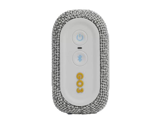 Kannettava kaiutin JBL Go3, IPX7, eko valkoinen