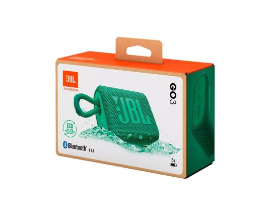 Kannettava kaiutin JBL Go3, IPX7, ekologinen vihreä