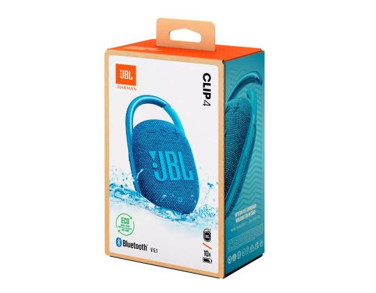 Kannettava kaiutin JBL Clip4, IPX7, eko sininen