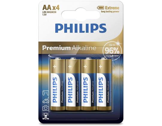 4 x Patarei Philips LR6M AA 4 Premium Alkaline
