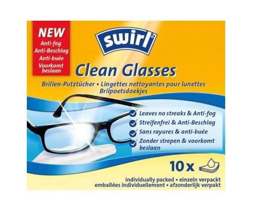 Silmälasien puhdistuspyyhkeet Swirl 10 kpl