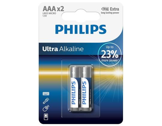 2 x akku Philips LR03E AAA Ultra Alkaline