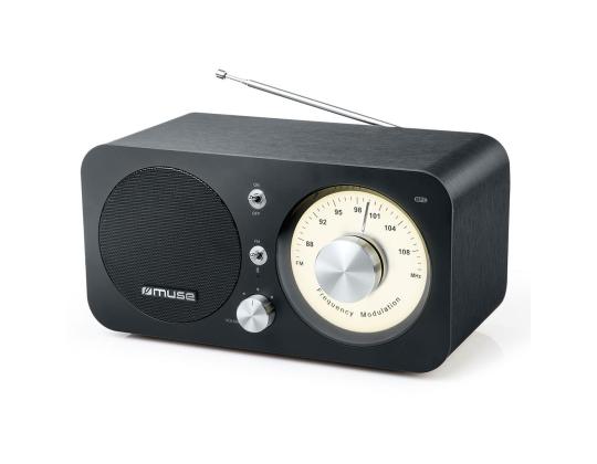 Muse M-095BT, FM, Bluetooth, USB, NFC, musta - Retroradio