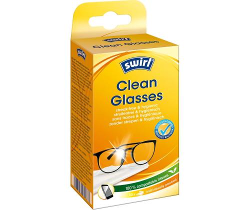 Swirl Clean Glasses, 50 kpl - Silmälasien puhdistuspyyhkeet