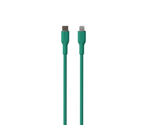 Puro SOFT, USB-C, Lightning, 1,5 m, vihreä - Kaapeli