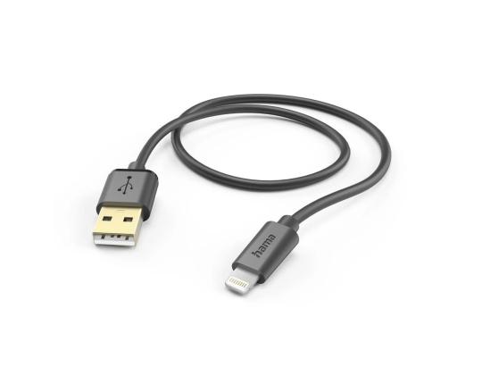 Hama Latauskaapeli, USB-A, Lightning, 1,5 m, musta - Kaapeli