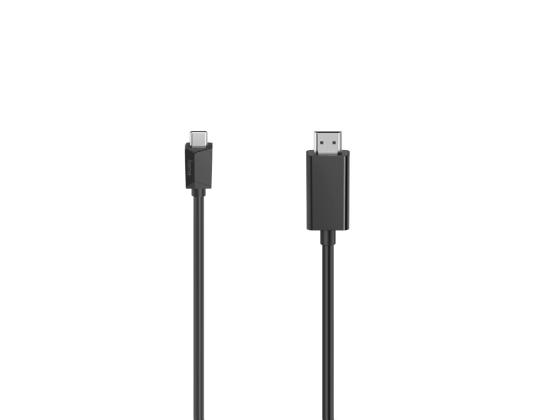 Hama-videokaapeli, USB-C - HDMI, 4K UHD, 1,5 m - kaapeli
