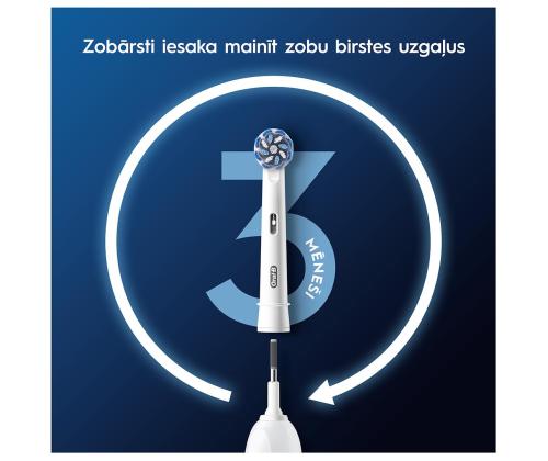 Braun Oral-B Sensitive Clean PRO, 4 kpl, valkoinen - Lisäharjat