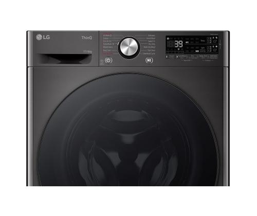 LG, 11 kg / 6 kg, syvyys 56,5 cm, musta - Pesukone kuivausrummulla