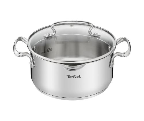 Tefal Duetto+ 20 cm, 2,7 L, ruostumaton teräs - Kattilallinen kattila kannella