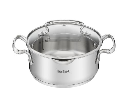 Tefal Duetto+ 18 cm, 2 L, ruostumatonta terästä - Kattila kannella varustettuna