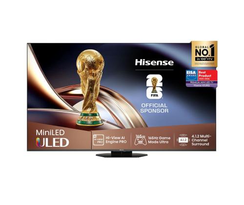 Hisense U8Q, 65'', 4K UHD, ULED, Mini LED, musta - TV:t