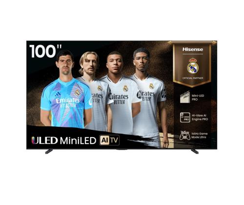 Hisense U7Q, 100'', 4K UHD, Mini LED, musta - Televisiot