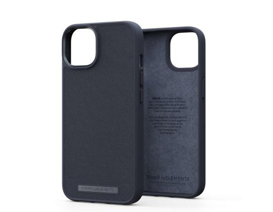 NJORD BYELEMENTS Aito nahka, iPhone 14, musta - Nahkakotelo