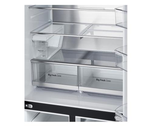 LG, NoFrost, Instaview, 508 L, korkeus 179 cm, musta - SBS-Külmk