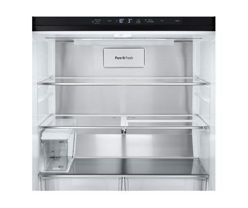 LG, NoFrost, Instaview, 508 L, korkeus 179 cm, musta - SBS-Külmk