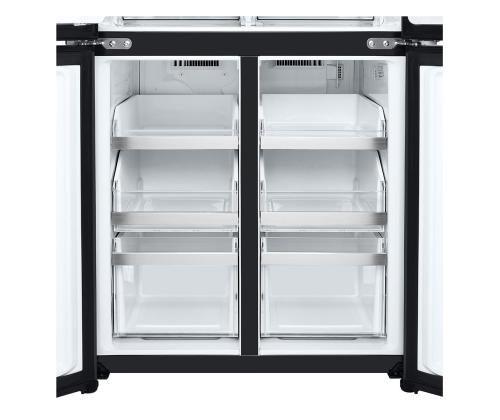 LG, NoFrost, Instaview, 508 L, korkeus 179 cm, musta - SBS-Külmk