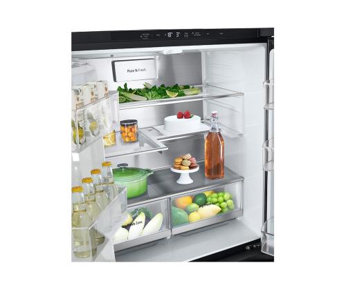 LG, NoFrost, Instaview, 508 L, korkeus 179 cm, musta - SBS-Külmk