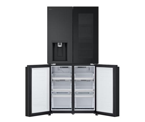 LG, NoFrost, Instaview, 508 L, korkeus 179 cm, musta - SBS-Külmk