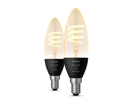 Philips Hue White Ambiance, E14, hehkulamppu, valkoinen, 2 kpl - Älykkäät valaisimet