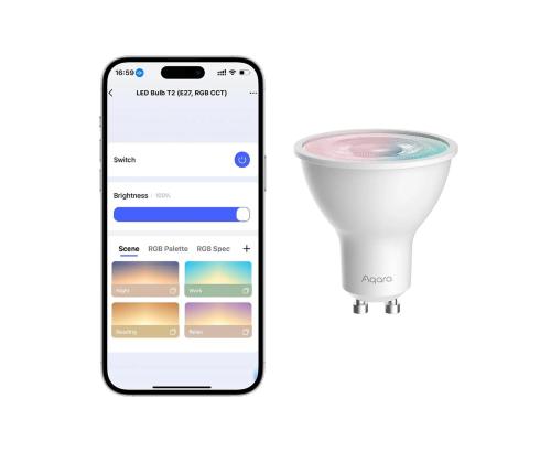 Aqara LED-lamppu T2, GU10, RGB - Kaupallinen valaisin