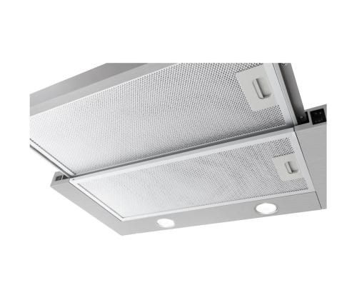 Hansa, 270 m³/h, leveys 60 cm, ruostumatonta terästä - Integroitu ilmanpuhdistin