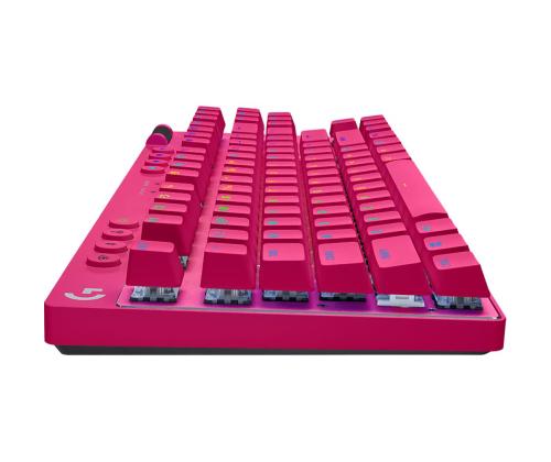 Logitech PRO X TKL, US, pinkki - Langaton näppäimistö