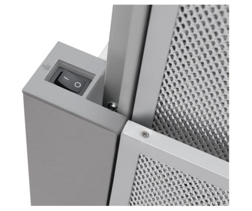 Hansa, 270 m³/h, leveys 60 cm, ruostumatonta terästä - Integroitu ilmanpuhdistin