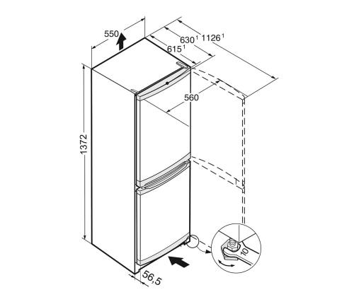 Liebherr, 196 L, korkeus 125 cm, valkoinen - Jääkaappi