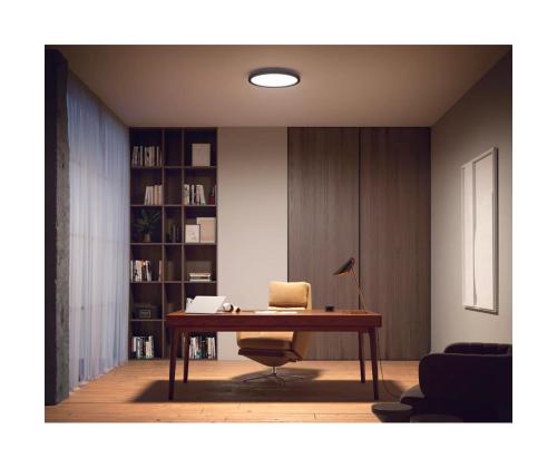 Philips Hue Aurelle Round Panel + Hue Dimmer Switch, musta - Kaupallinen valaisinlaite