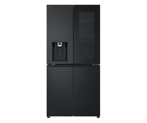 LG, NoFrost, Instaview, 508 L, korkeus 179 cm, musta - SBS-Külmk