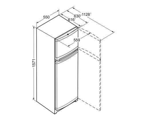 Liebherr, 270 L, korkeus 158 cm, valkoinen - Jääkaappi - Jääkaappi