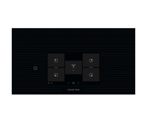 Electrolux 900 XT SensePro, leveys 80 cm, musta - Integroitu liesitaso, jossa on ilmanpuhdistin