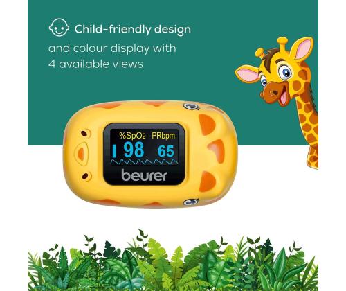 Beurer PO13 Kids, keltainen - Pulssioksimetri lapsille