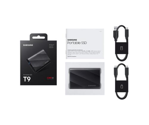 Samsung Kannettava SSD T9, 2 TB, USB 3.2 Gen 2, pakollinen - Väline SSD