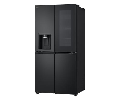 LG, NoFrost, Instaview, 508 L, korkeus 179 cm, musta - SBS-Külmk